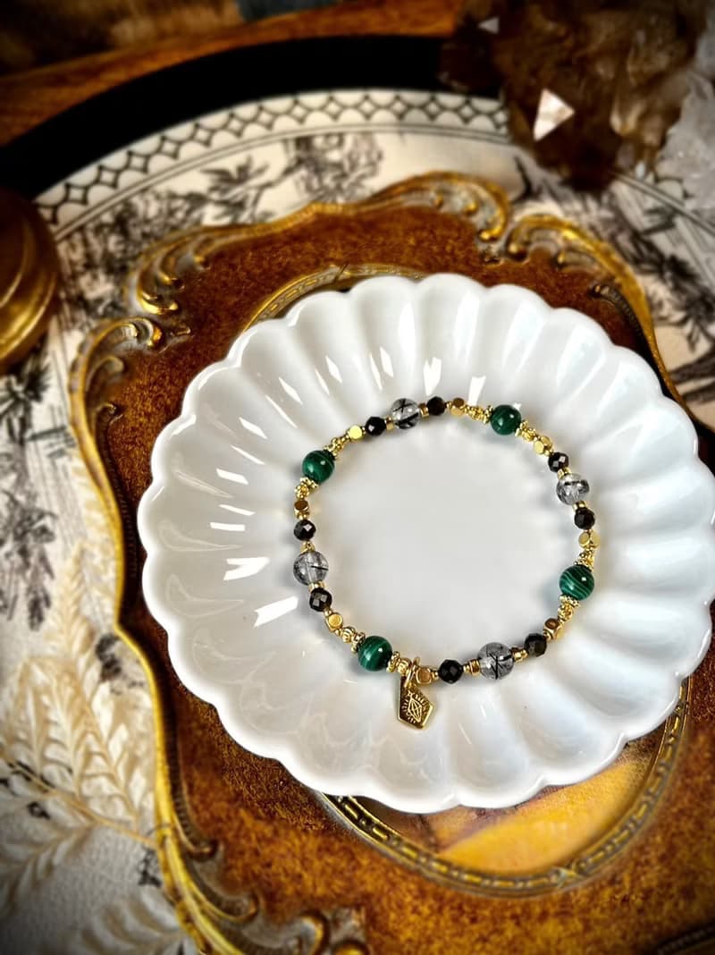 -蛇語-天然水晶手鏈/黃銅手鍊