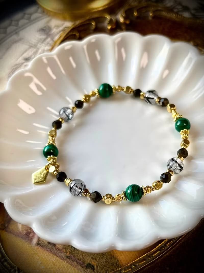 -蛇語-天然水晶手鏈/黃銅手鍊