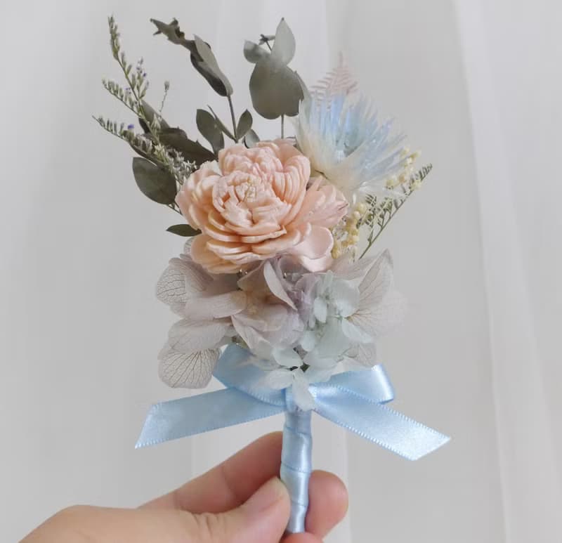 新郎主婚人伴郎娘招待胸花 結婚花束情人節求婚告白生日求婚禮物