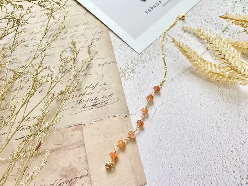 太陽石的手鍊 天然石飾品 天然石手鍊 磁扣手鍊