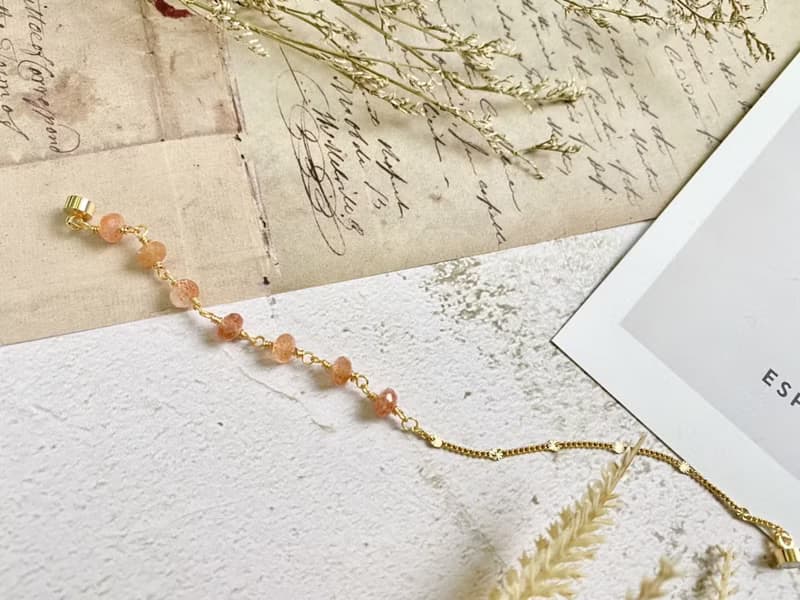 太陽石的手鍊 天然石飾品 天然石手鍊 磁扣手鍊