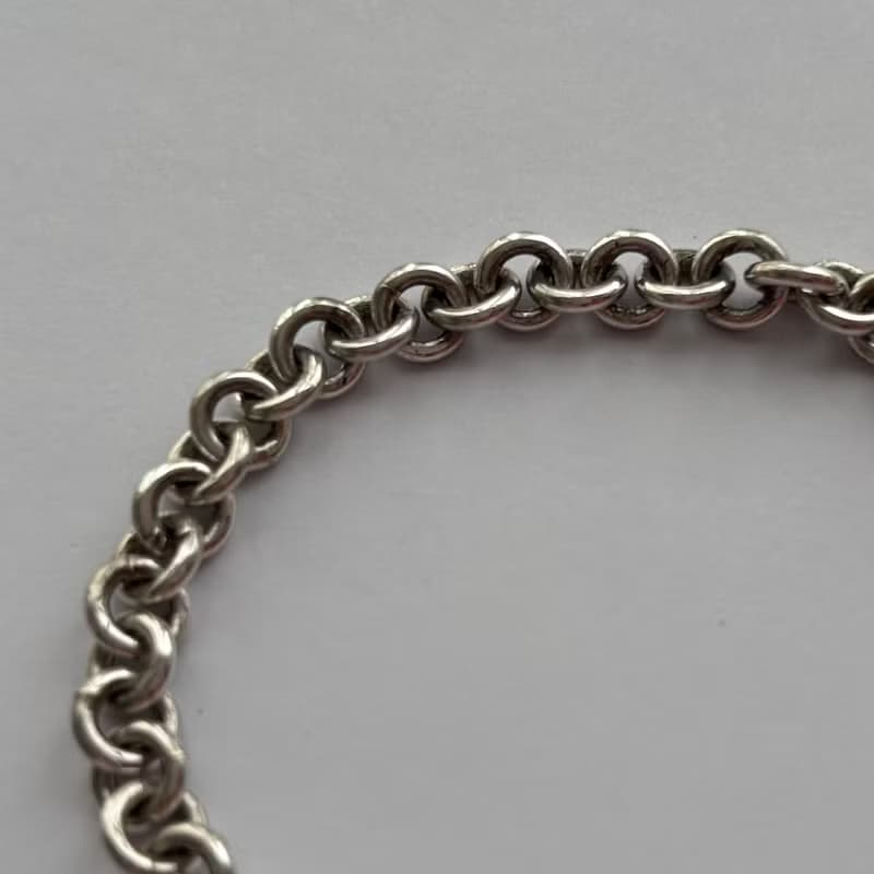 純銀圓鏈T扣手鍊 1.0