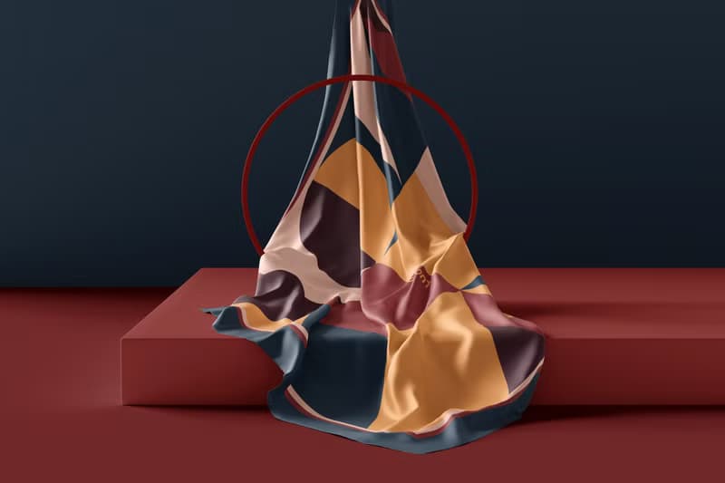 LUCY DALi ::真絲絲巾100%silk:: — 復古幾何印花大方巾 禮物