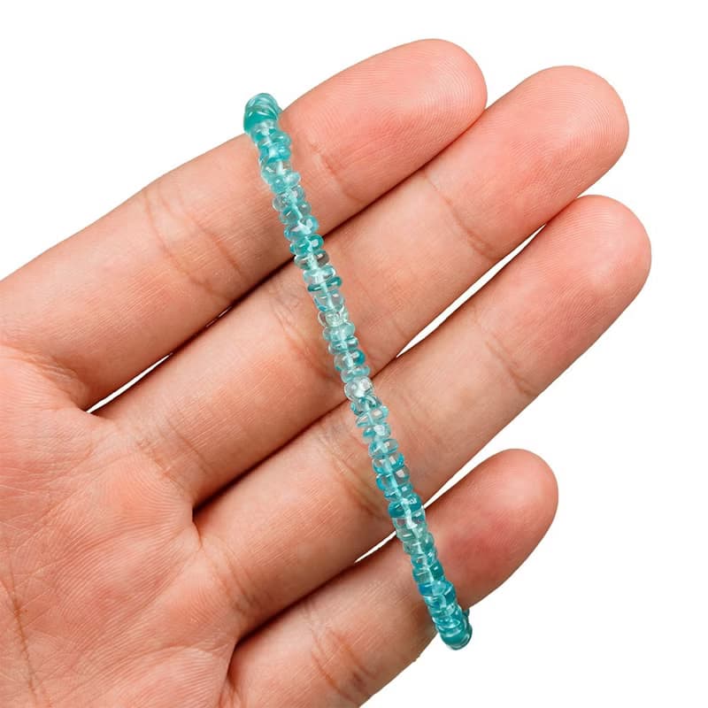 【正佳珠寶】藍磷灰 頂級原礦玻璃體 5.8g 藍磷灰手鍊