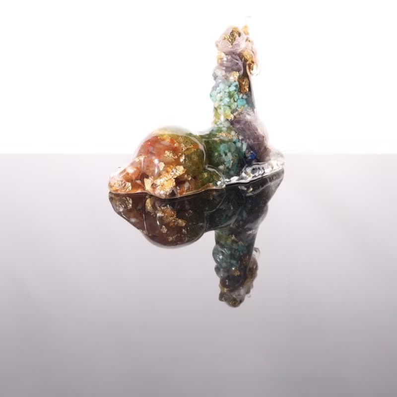 【快速出貨】療癒彩虹獨角獸-天然水晶礦石奧剛擺件Orgonite脈輪