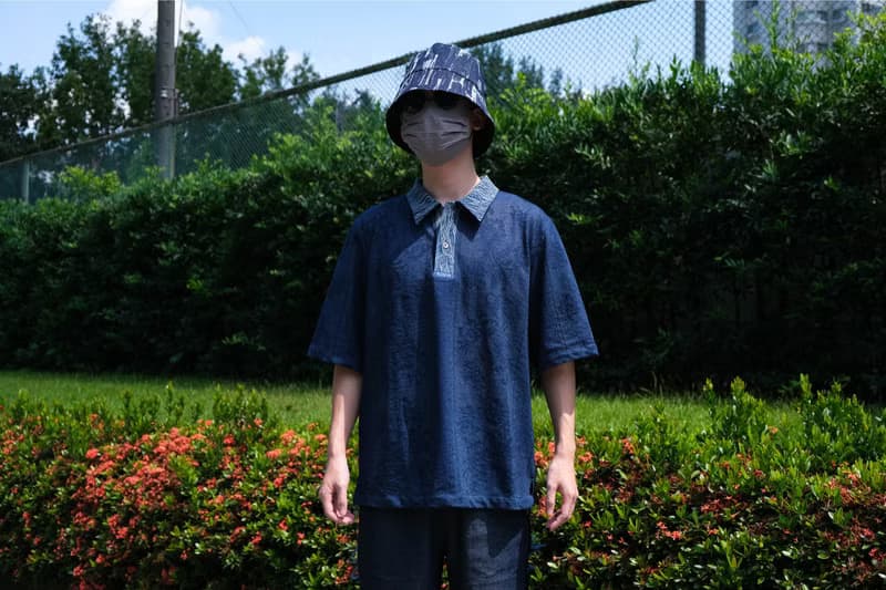 KAIKAI - Breakthrough - 花影針織Polo衫 - 深藍