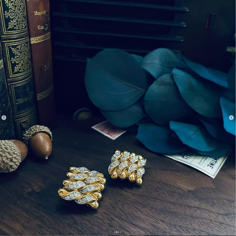 經典方鑽耳夾