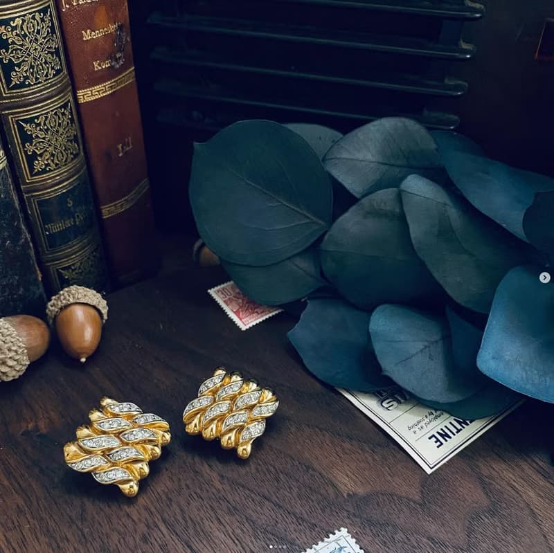 經典方鑽耳夾