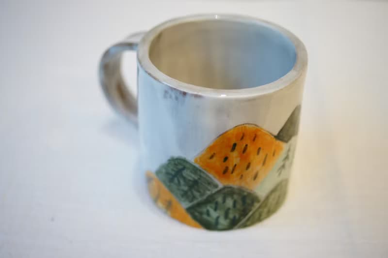 手作粉引馬克杯 森秋 230ml 咖啡杯 手作陶杯 水杯