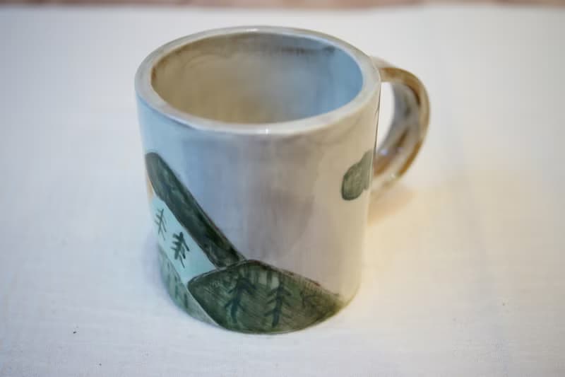 手作粉引馬克杯 森秋 230ml 咖啡杯 手作陶杯 水杯