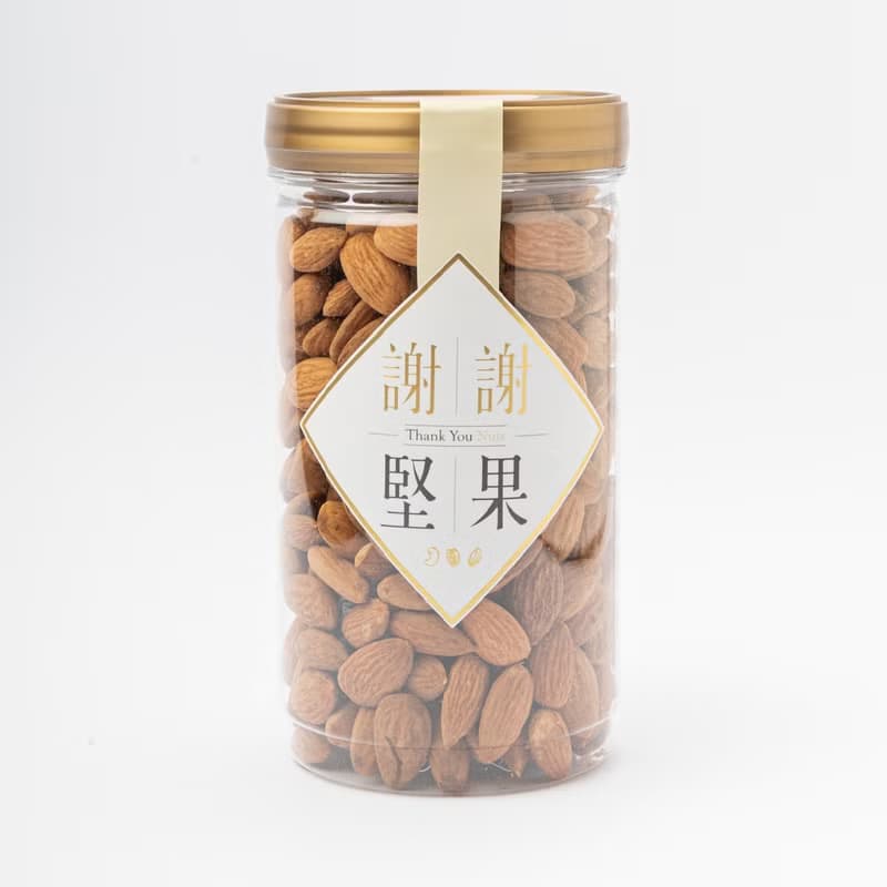 黃盒 謝謝有禮禮盒 2罐組附提袋 (輕甜綜合堅果, 薄鹽杏仁)