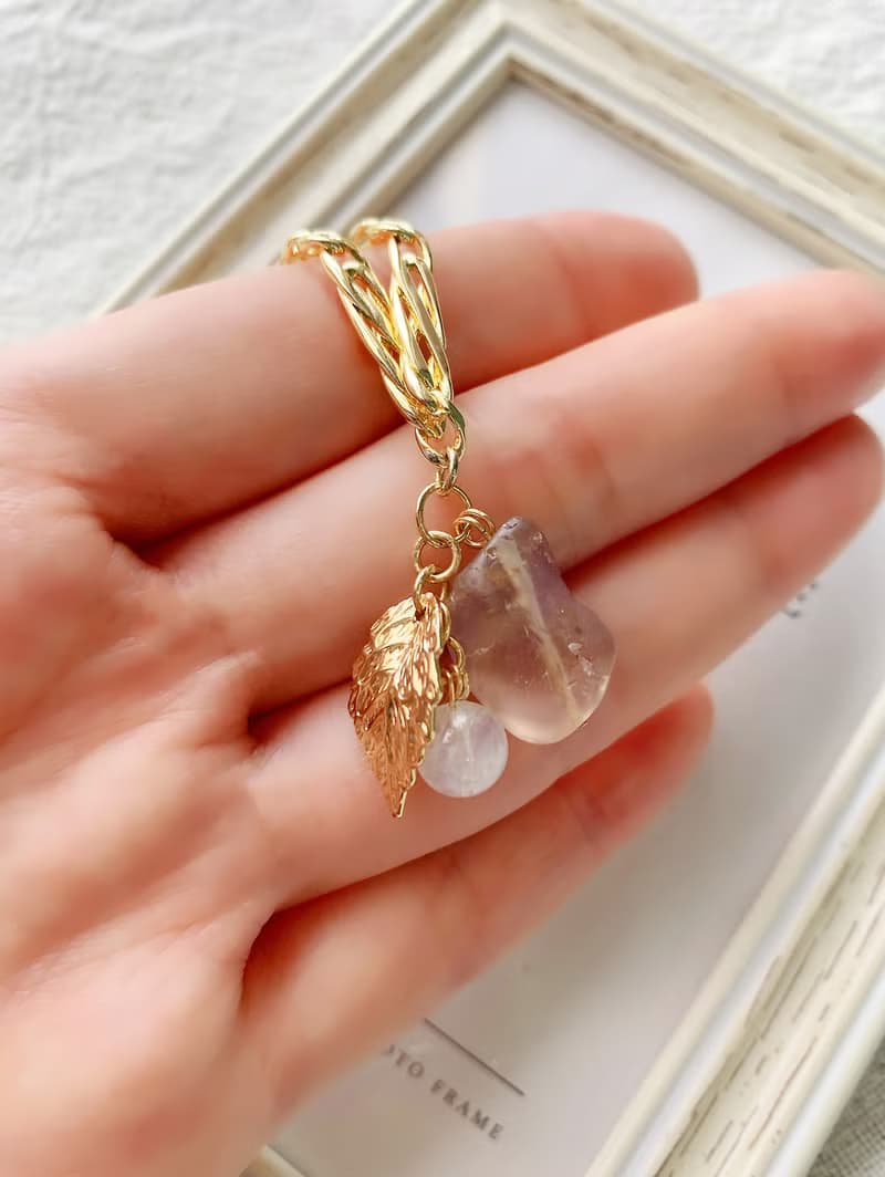 紫黃晶磨砂原礦/高品藍暈白月光石 手作設計款能量水晶手鍊