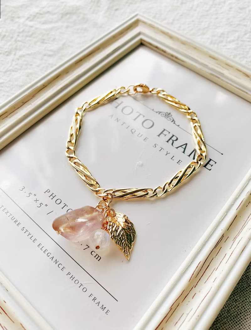 紫黃晶磨砂原礦/高品藍暈白月光石 手作設計款能量水晶手鍊