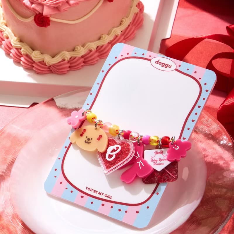 My girl necklace BABY BLUE HEART SET - STAFF PICK