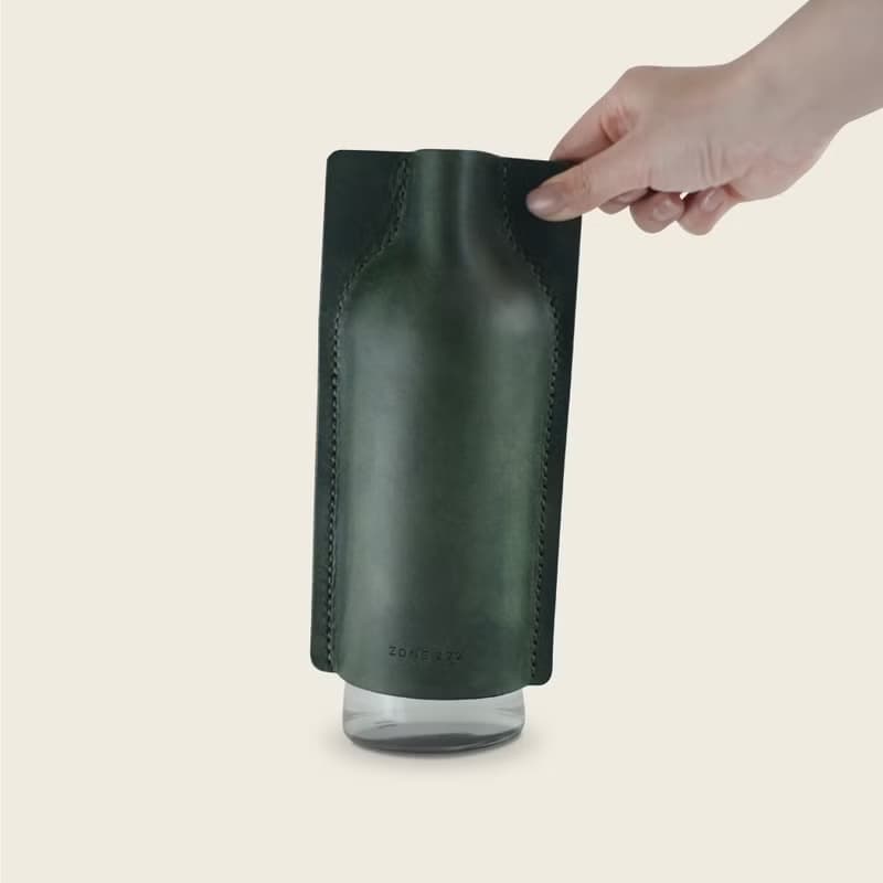 展示偏愛7折區 黑色 全形花器  手工真皮皮革花器  SHAPING系列