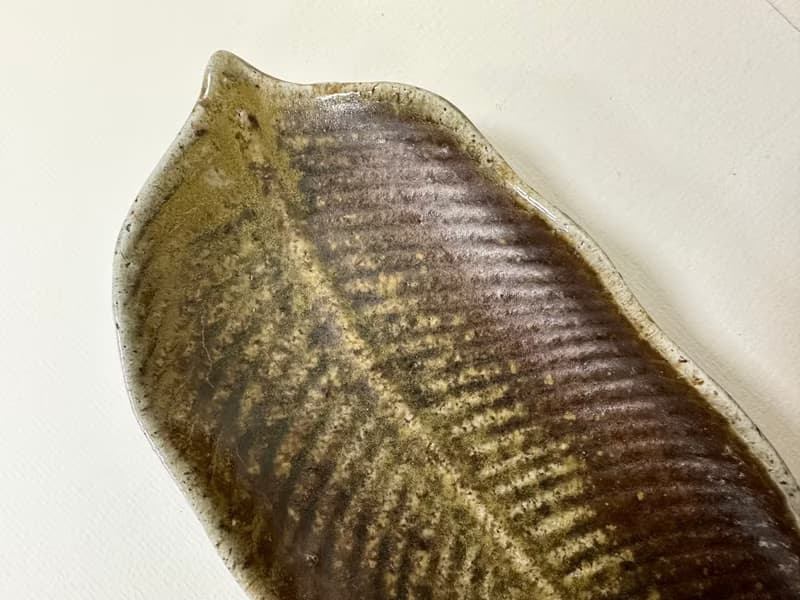 柴燒葉盤 點心盤  木材燒製 落灰 自然紋理