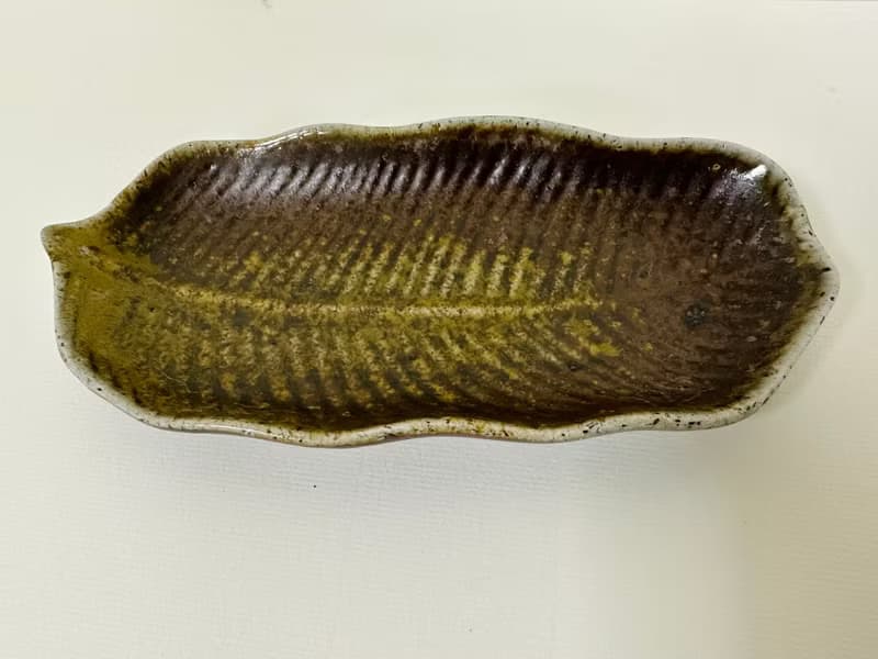 柴燒葉盤 點心盤  木材燒製 落灰 自然紋理