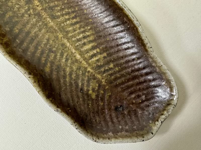 柴燒葉盤 點心盤  木材燒製 落灰 自然紋理