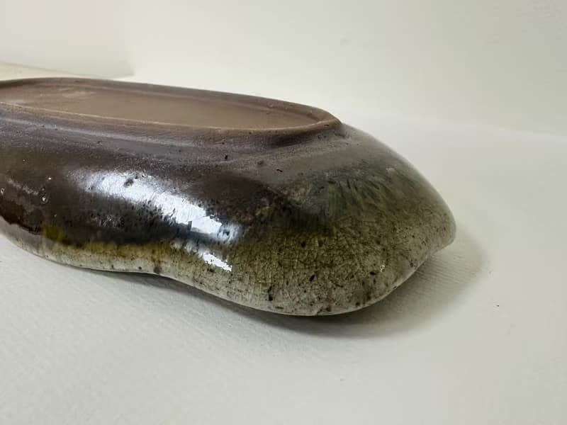 柴燒葉盤 點心盤  木材燒製 落灰 自然紋理