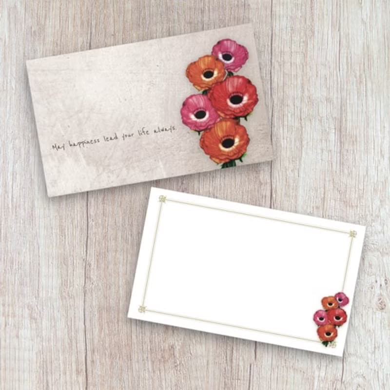 メッセージカード封筒セット（アネモネ花束）