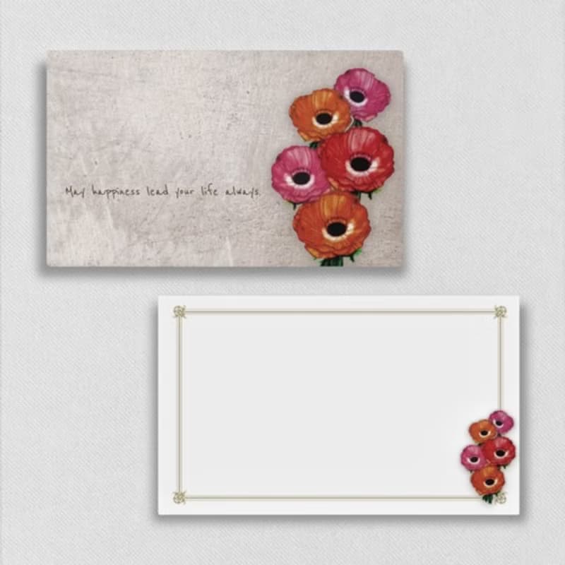 メッセージカード封筒セット（アネモネ花束）