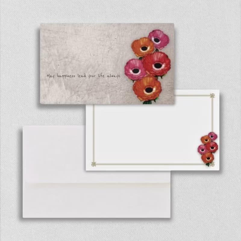 メッセージカード封筒セット（アネモネ花束）