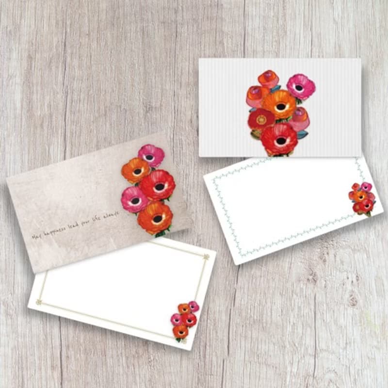 メッセージカード封筒セット（アネモネ花束）
