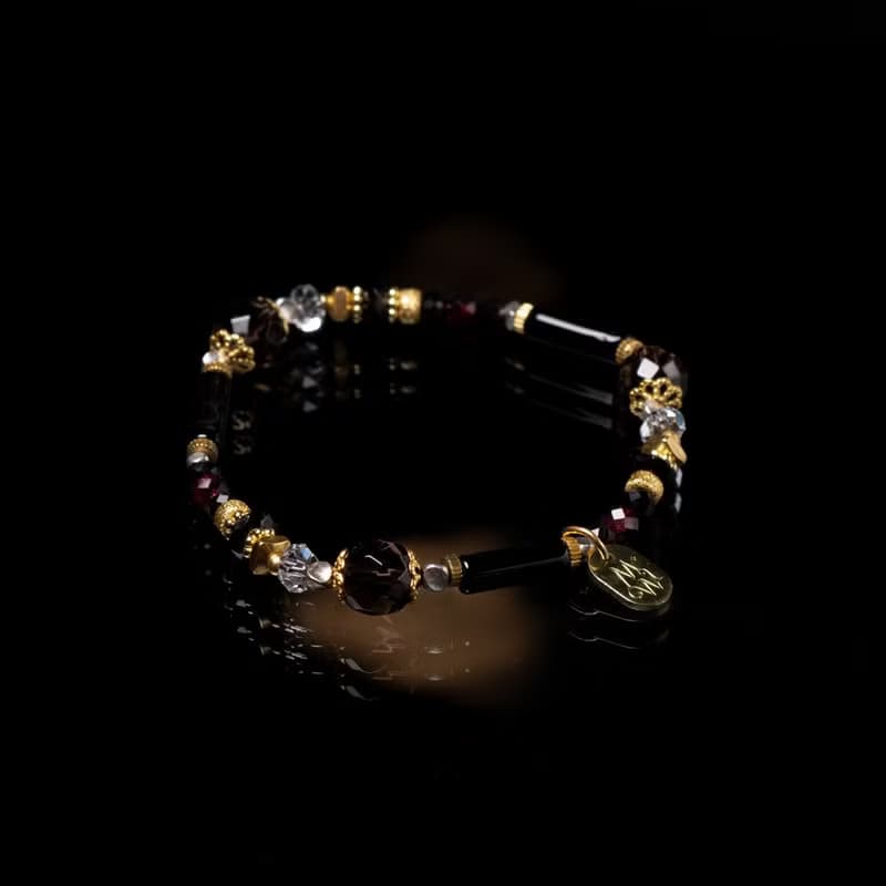 鏡外之境 // C1440彩曜石茶晶黑瑪瑙手鍊