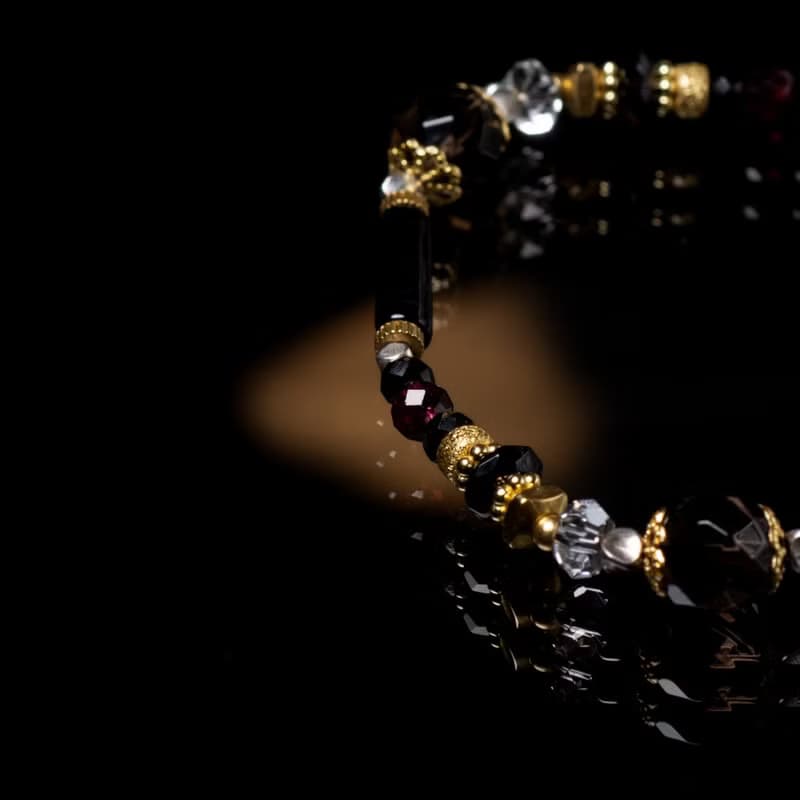 鏡外之境 // C1440彩曜石茶晶黑瑪瑙手鍊