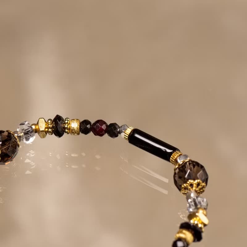 鏡外之境 // C1440彩曜石茶晶黑瑪瑙手鍊