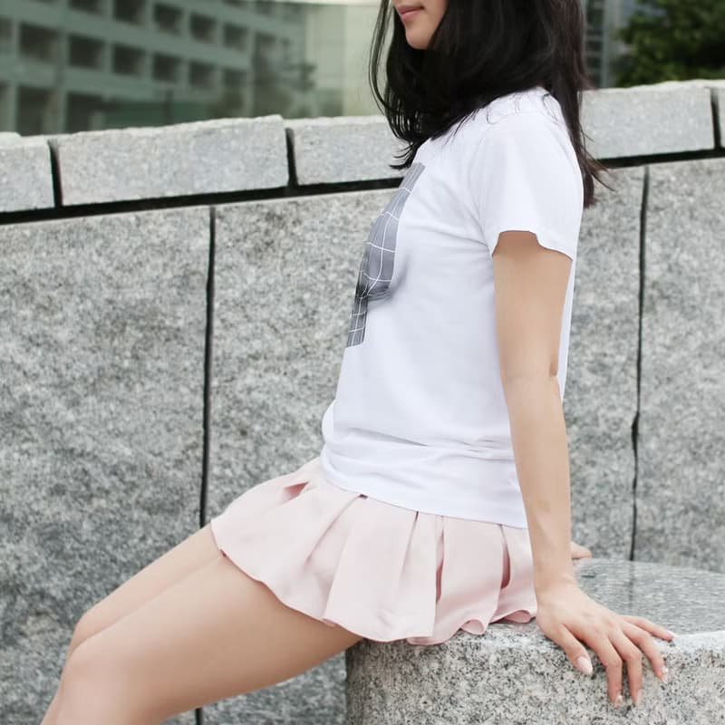 Mousou Mapping T-shirt/ Illusion grid