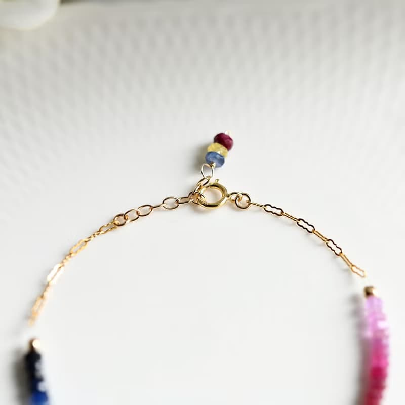 彩虹寶石手鍊 翡翠 紅寶石 藍寶石