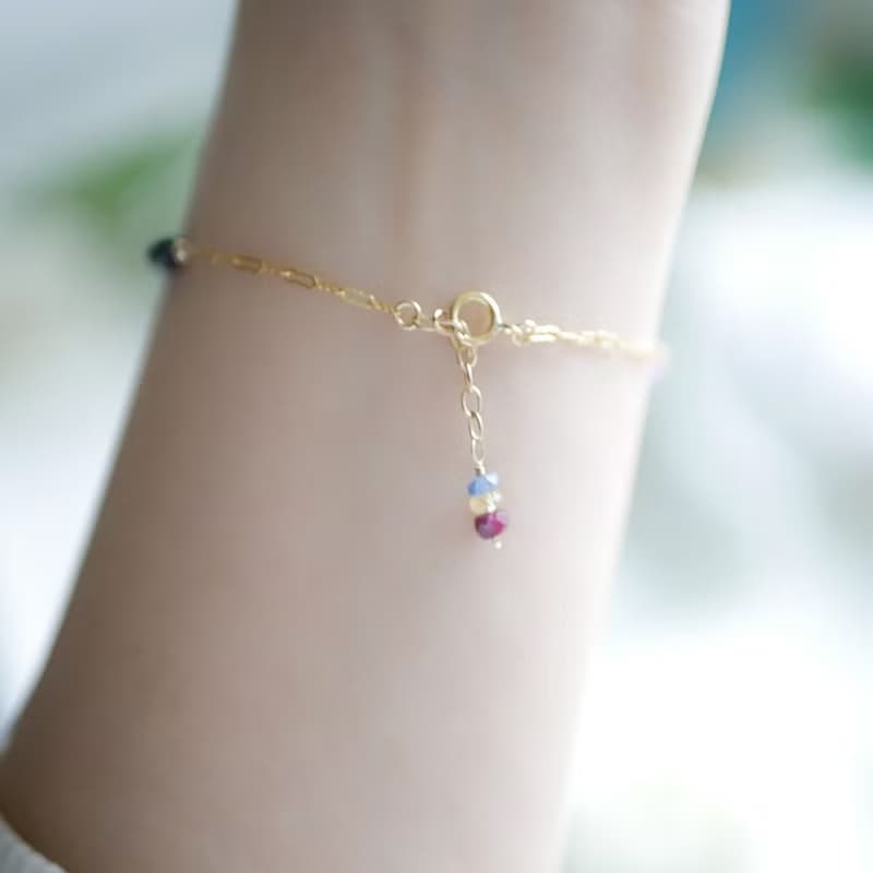 彩虹寶石手鍊 翡翠 紅寶石 藍寶石