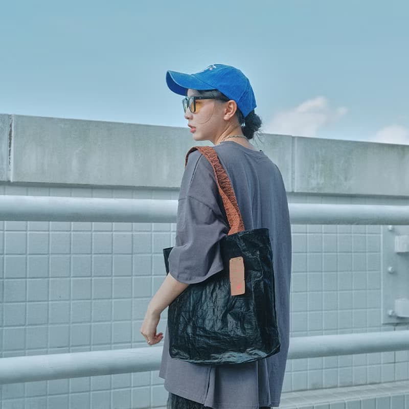Miyansol韓國皺皺托特包(長背帶)-黑森林巧克力 防水輕量通勤款