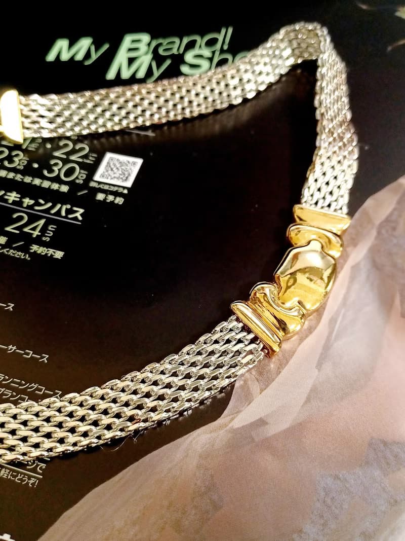 vintage jewelry  亮麗個性亮銀頸鍊 項鍊