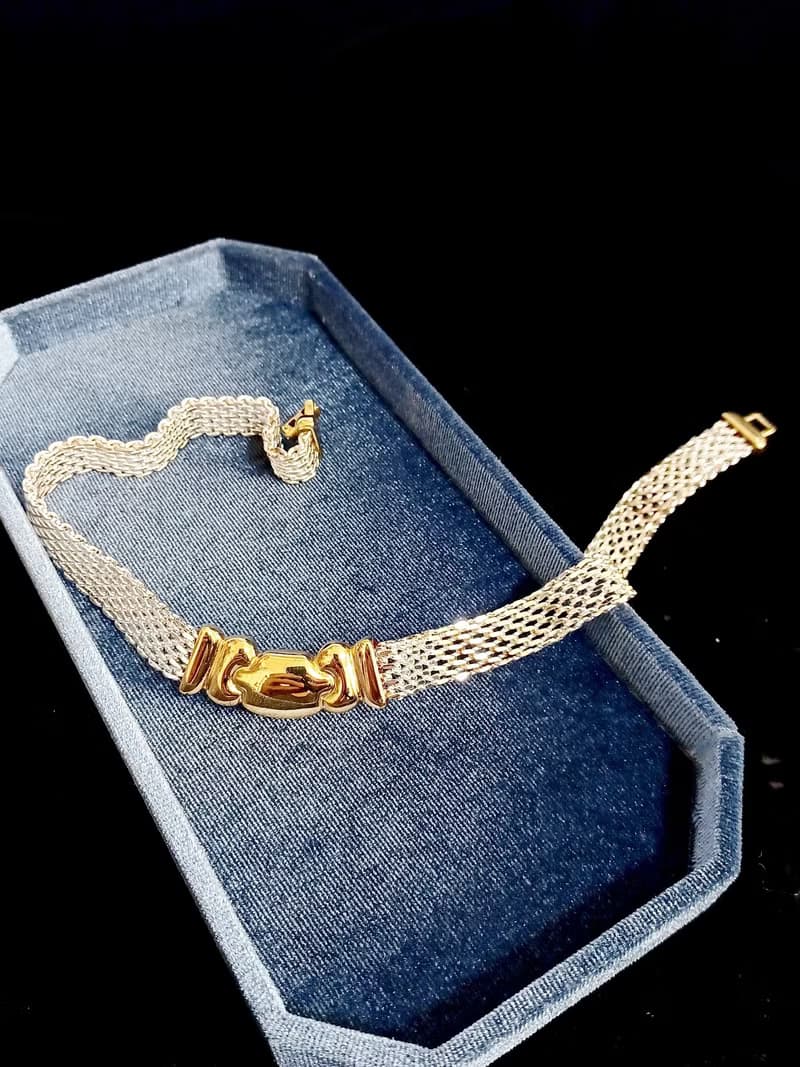 vintage jewelry  亮麗個性亮銀頸鍊 項鍊