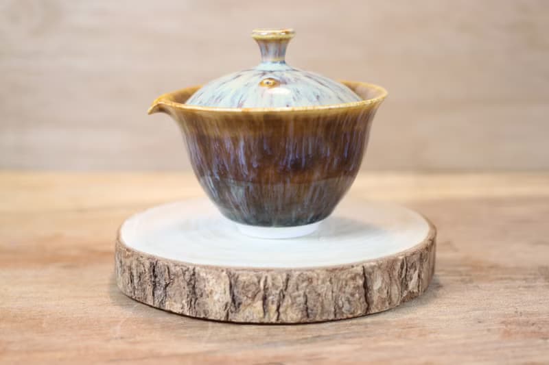 【母親節禮物】冬戀 天目釉 蓋碗 蓋杯 鶯歌名家葉敏祥作品