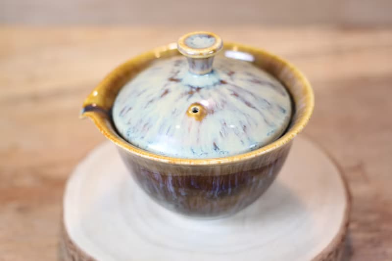 【母親節禮物】冬戀 天目釉 蓋碗 蓋杯 鶯歌名家葉敏祥作品