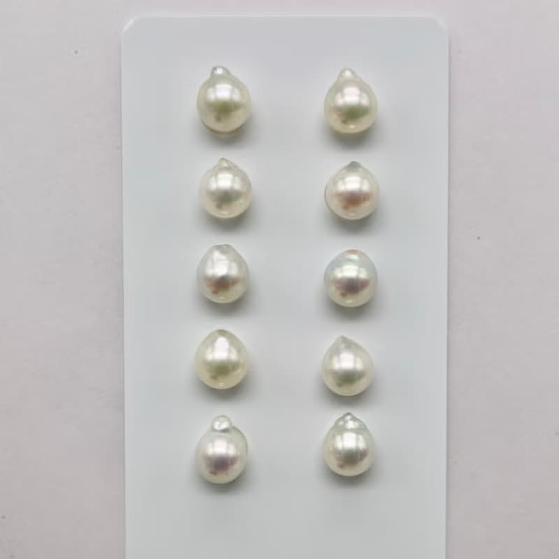日本直送 數量限定 6.5mm天然色巴洛克形Akoya珍珠耳環 耳釘 耳飾