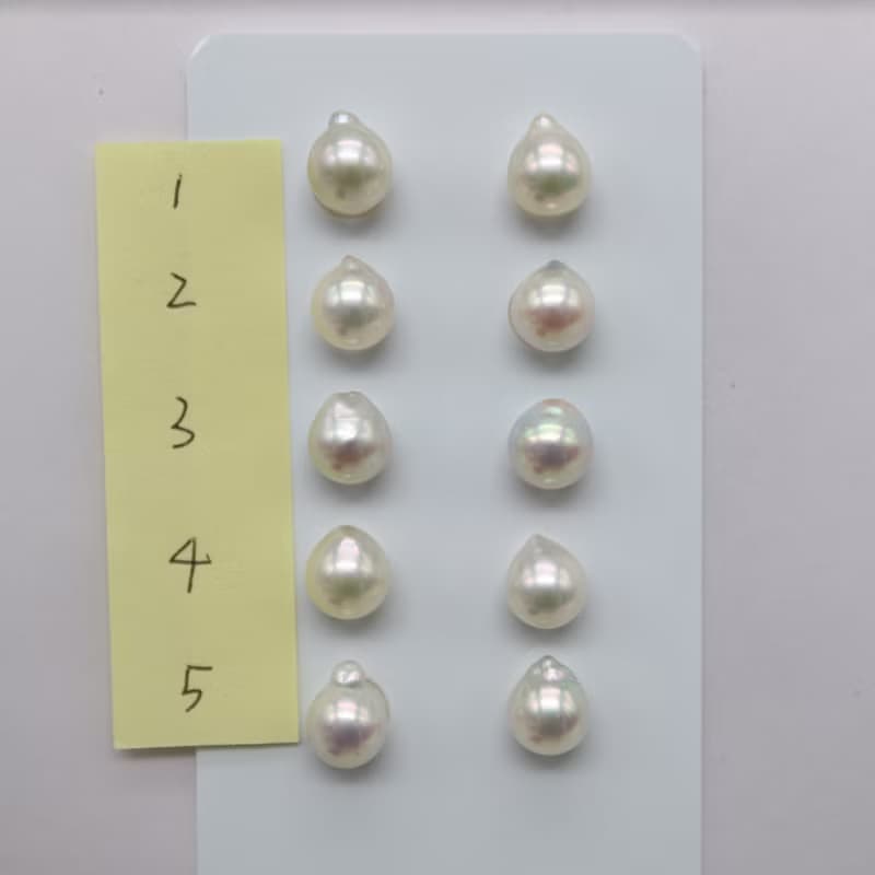 日本直送 數量限定 6.5mm天然色巴洛克形Akoya珍珠耳環 耳釘 耳飾