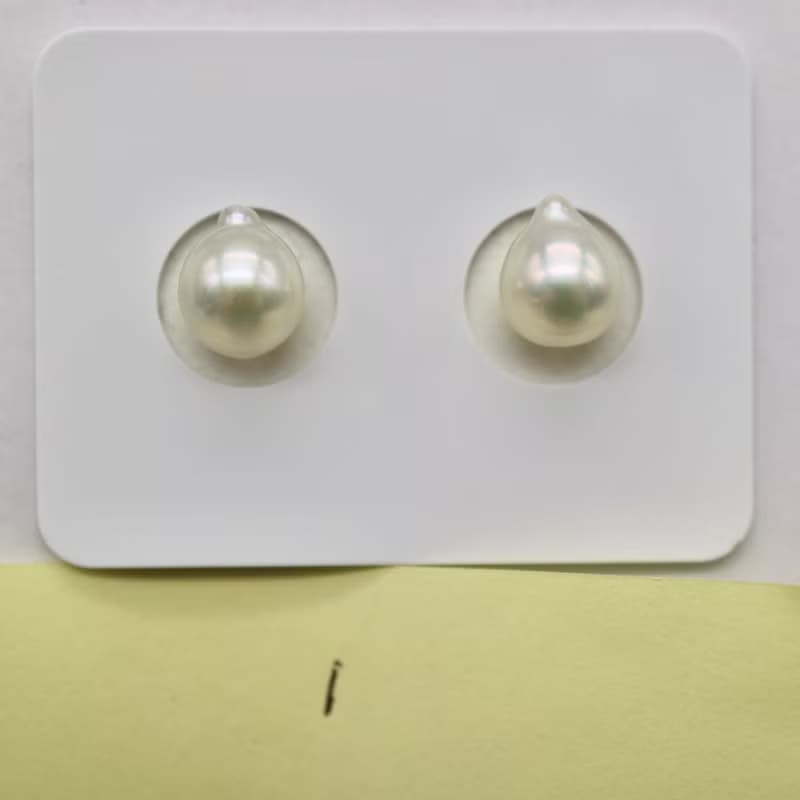 日本直送 數量限定 6.5mm天然色巴洛克形Akoya珍珠耳環 耳釘 耳飾