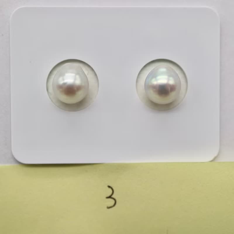 日本直送 數量限定 6.5mm天然色巴洛克形Akoya珍珠耳環 耳釘 耳飾