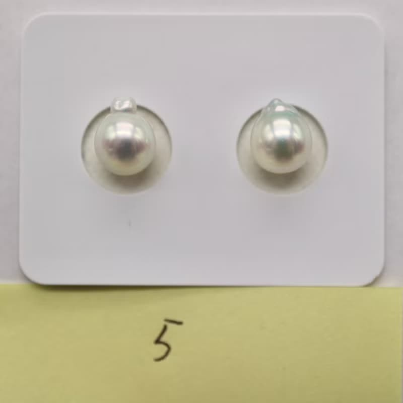 日本直送 數量限定 6.5mm天然色巴洛克形Akoya珍珠耳環 耳釘 耳飾