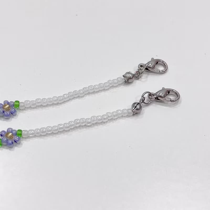 Beaded Flower Eyeglass Strap / Mask Strap Various colors (40/50/60cm)
