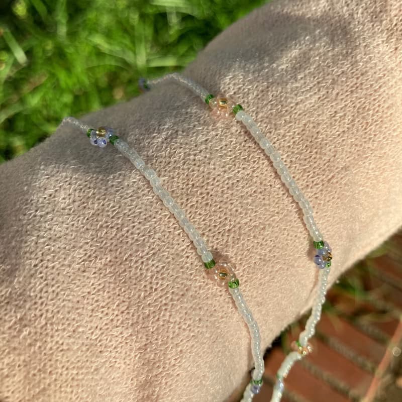 Beaded Flower Eyeglass Strap / Mask Strap Various colors (40/50/60cm)