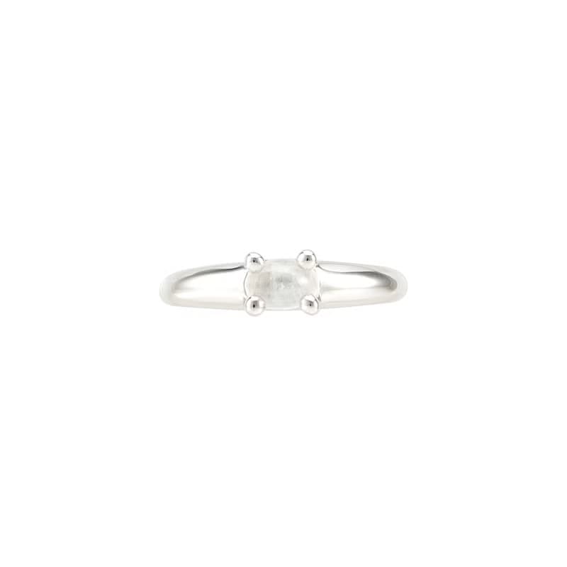 haime pinky mushroom ring (gemstone 6*4mm) original silver