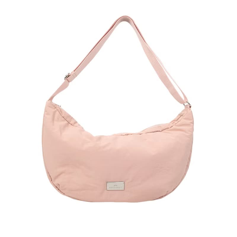 【DOUGHNUT】防潑水 手提/肩背/斜背 3用 澎澎半月包 甜美-粉紅