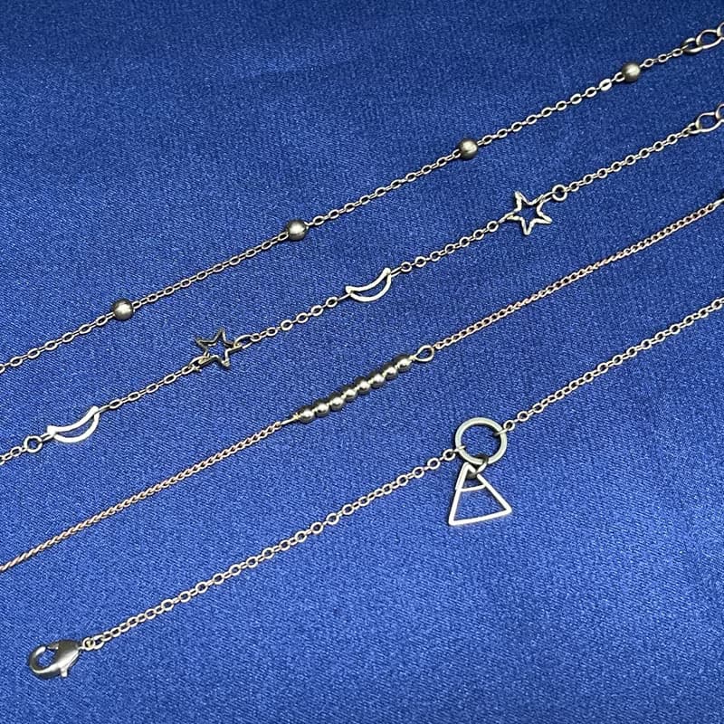 老林雜貨 | 鏤空黃銅三角手鍊