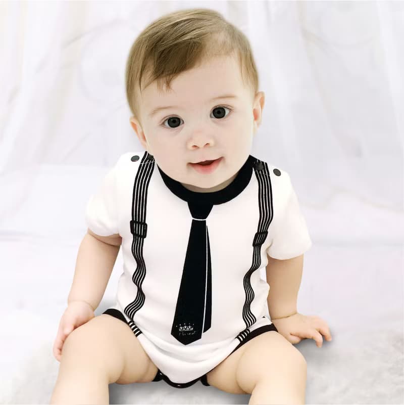 PUREST 領帶小紳士 短袖綜合款 寶寶彌月禮盒組 嬰兒 新生兒 送禮