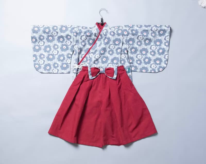 淺草振袖和服-訂製 花64vs棉麻14 嬰幼兒 寶寶 兒童 日本 和服